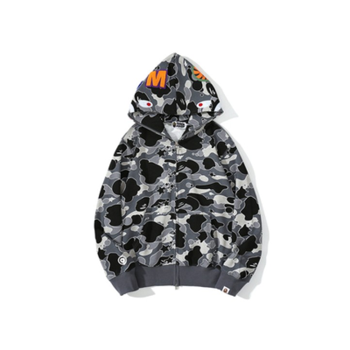 BAPE Hoodie STA Camo Grey